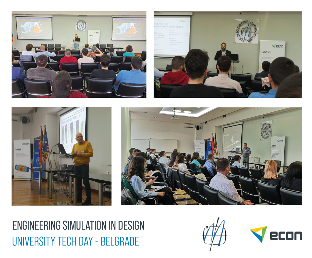 Engineering simulations in design presentations at the University of Belgrade Tech Day 2023