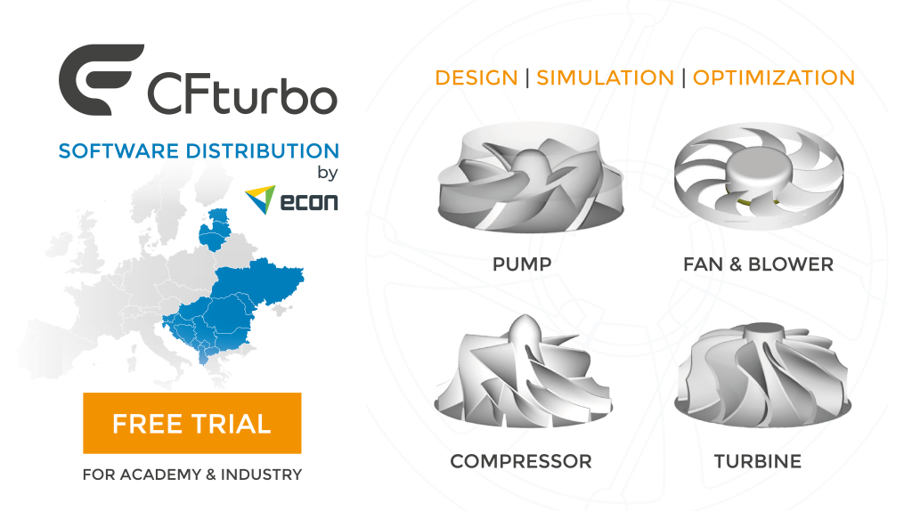 CFturbo áramlástechnikai forgógéptervező szoftver az Econtól ingyenes próbaverzió lehetőséggel