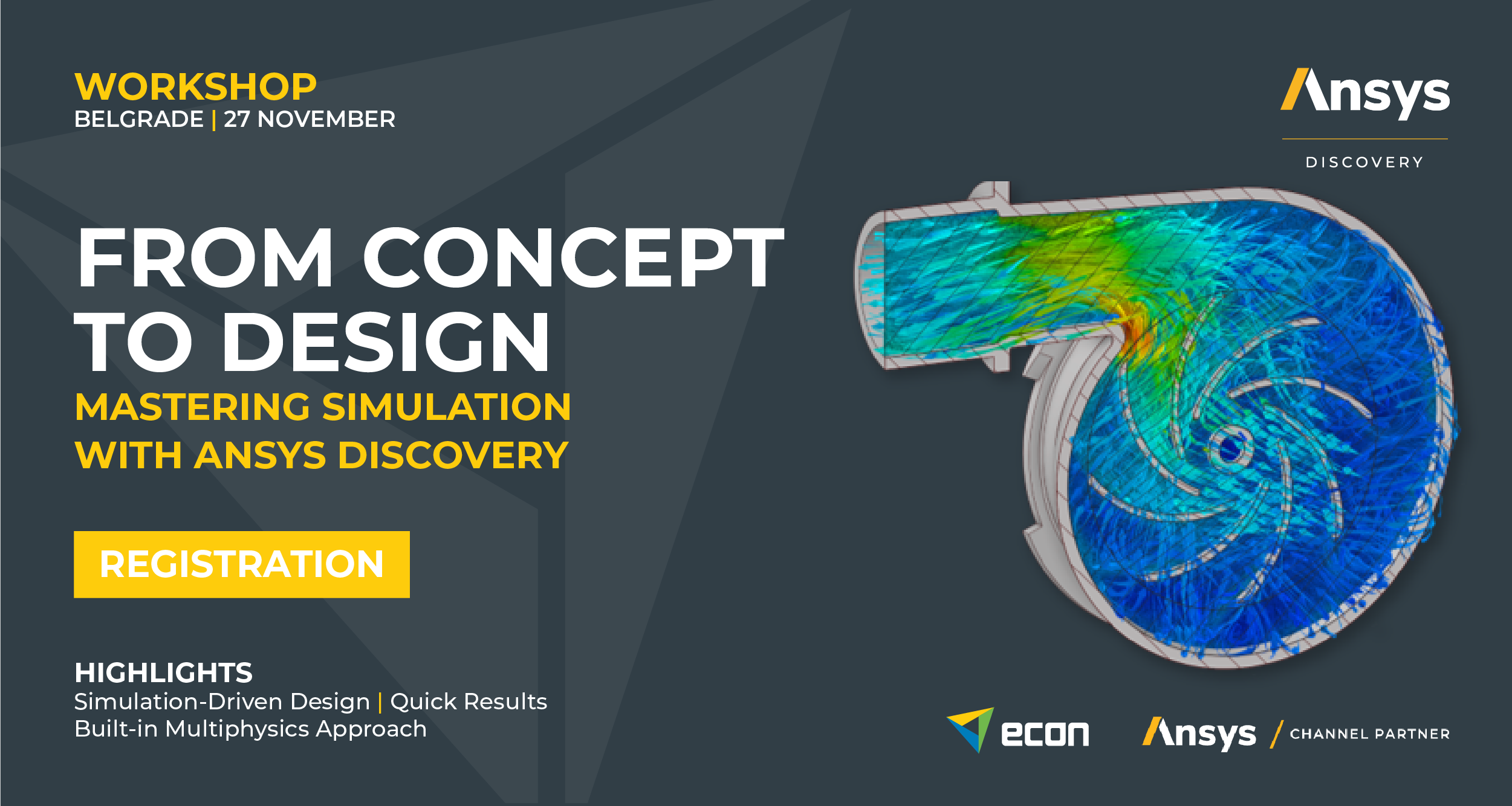 Workshop: From Concept to Design. Mastering Simulation with Ansys Discovery